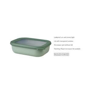 Mepal Cirqula Rectangular Multi Bowl 1000ml Nordic Sage